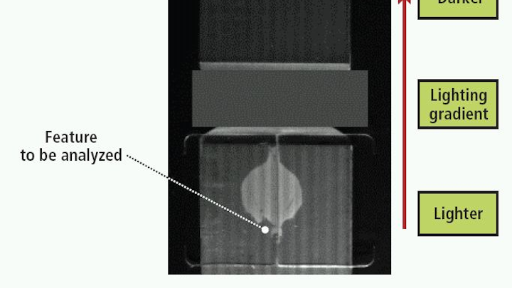 Measuring the area of a tack used to mechanically attach parts of the solar cell together indicates the strength of the attachment