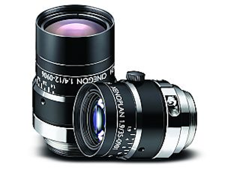 Schneider Optics C-mount lenses cover 400-1000 nm spectral range