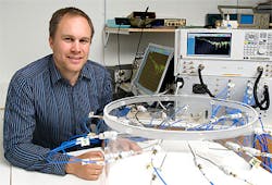 Andreas Fhager, associate professor of biomedical electromagnetics at Chalmers University of Technology, has developed a microwave tomography system that can detect breast cancer