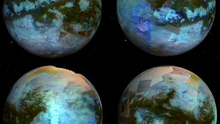 Research team pieces together the surface of Titan moon with Visual and Infrared Mapping Spectrometer (VIMS)