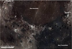 Image taken by the Lunar Reconnaissance Orbiter Camera (LROC) Wide Angle Camera (WAC), which is imaging the surface of the Moon at seven different color bands Image taken by the Lunar Reconnaissance Orbiter Camera (LROC) Wide Angle Camera (WAC), which is imaging the surface of the Moon at seven different color bands