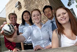 Rice University students use a vision-based tool with sensors to perform qualitative analysis of a baseball pitcher's grip and pitching technique Rice University students use a vision-based tool with sensors to perform qualitative analysis of a baseball pitcher's grip and pitching technique