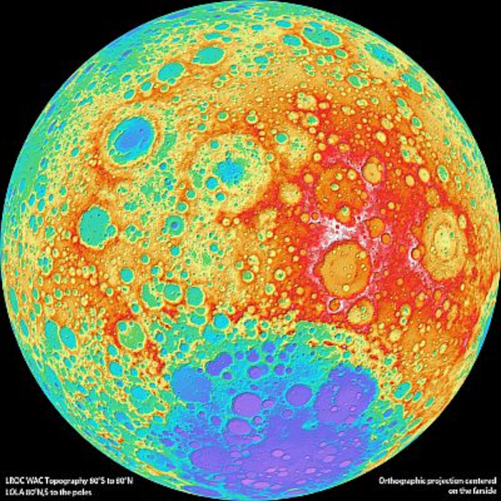 Global Lunar DTM 100-m topographic model (GLD100) created by LRO Wide Angle Camera and Lunar Orbiter Laser Altimeter (LOLA)
