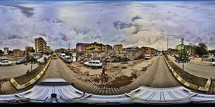 Cameras and Netcad software help create panoramas of disaster areas to aid relief efforts
