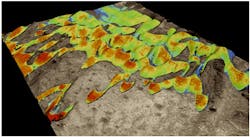 Image processing software measures movement of Martian sand