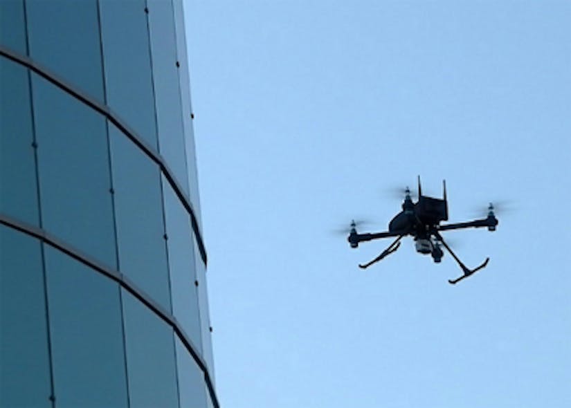 UAV captures 3-D images of buildings
