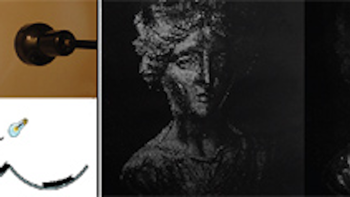 Printed image appearance changes when lit