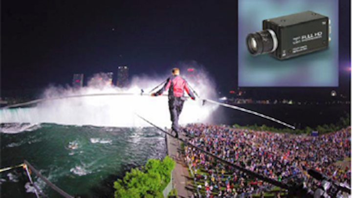Camera captures Niagara tightrope walk