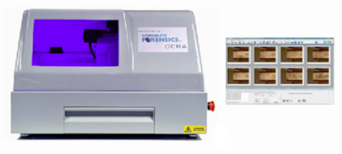 Imaging system takes fingerprints from cartridge cases