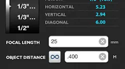Resolve Optics' app simplifies lens FOV calculations