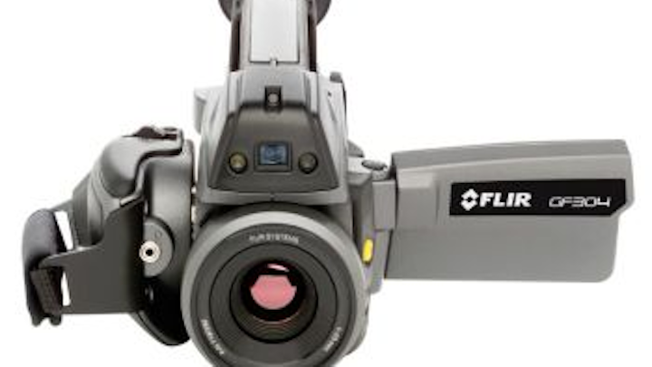 FLIR camera images refrigerant gas leaks