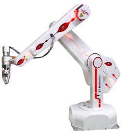ST Robotics six-axis arm has reach of 500 mm ST Robotics six-axis arm has reach of 500 mm