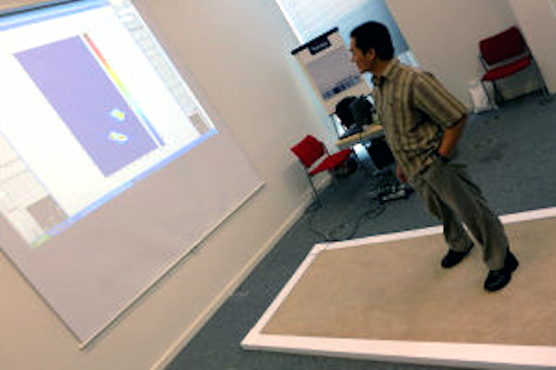 Smart carpet images of objects placed on its surface