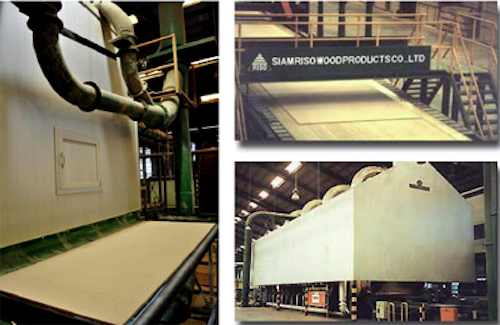 Smart cameras monitor the quality of particle board in Thailand