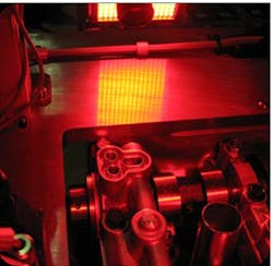 Vision system checks the identity of pistons Vision system checks the identity of pistons