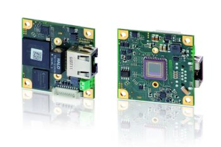 IDS GigE board camera measures 45 × 45 mm