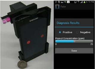 Cell phone camera detect allergens in food