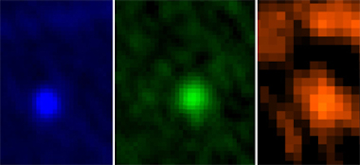 Asteroid imaged in the infra-red
