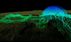Sonar maps sunken warship in 3-D Sonar maps sunken warship in 3-D