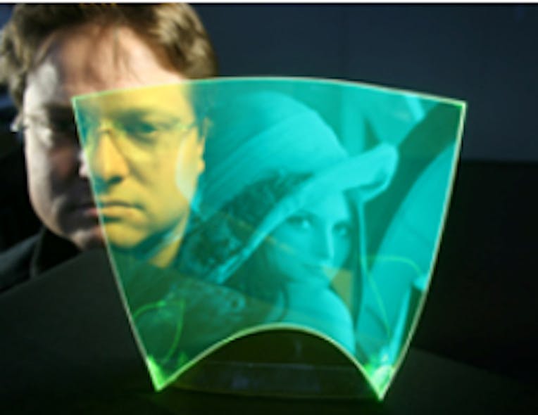 Image sensor created from flexible, transparent polymer