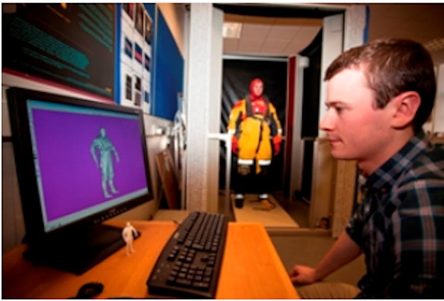 Offshore workers scanned in 3-D