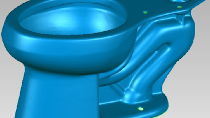 Scanner accelerates production of toilet bowls