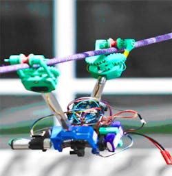 Robot inspects power lines Robot inspects power lines