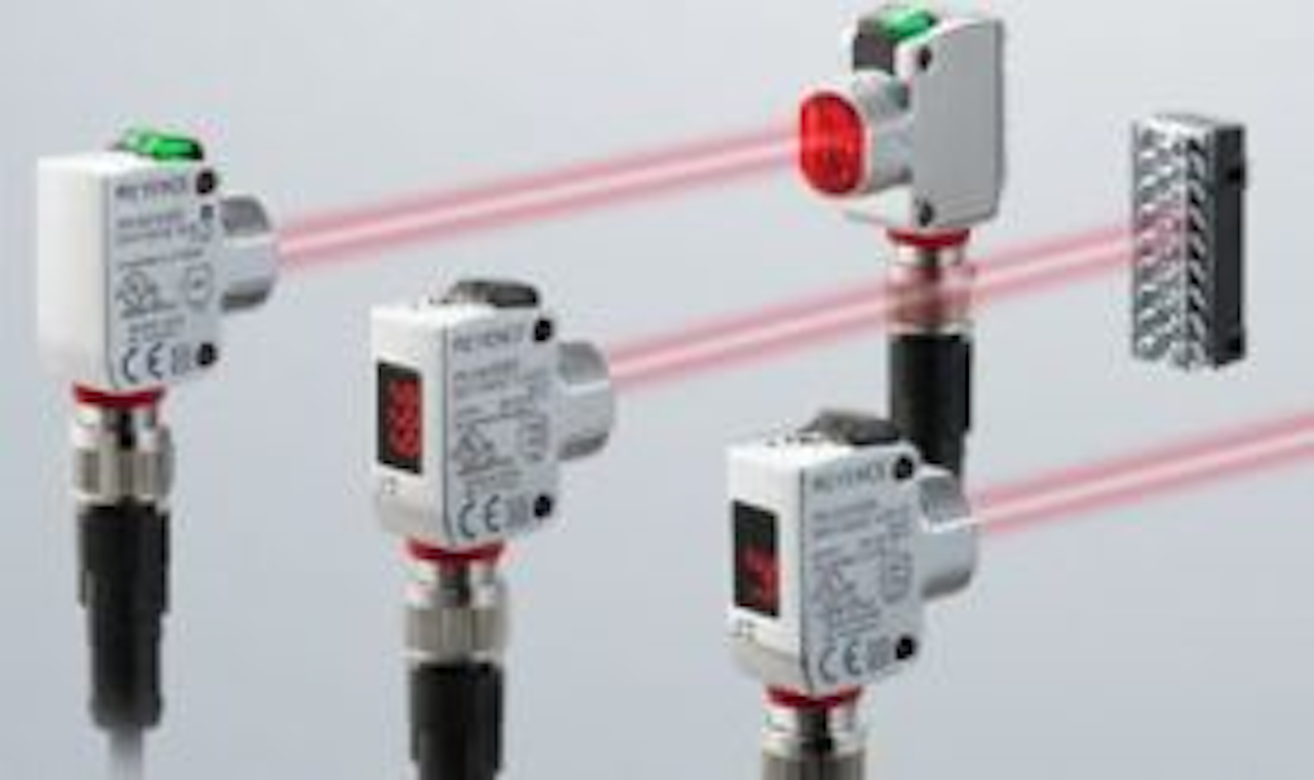 Self-contained photoelectric sensors from Keyence designed for harsh