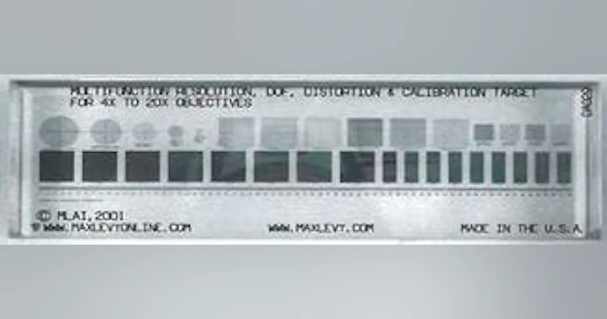 Multifunction test targets are used to test and calibrate imaging ...