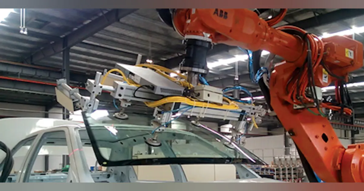 3D-vision-guided robotics: 3D vision system guides robotic windshield ...
