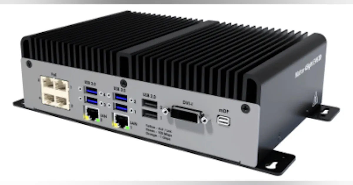 Matrox 4Sight EV6 vision controller announced by Matrox Imaging ...