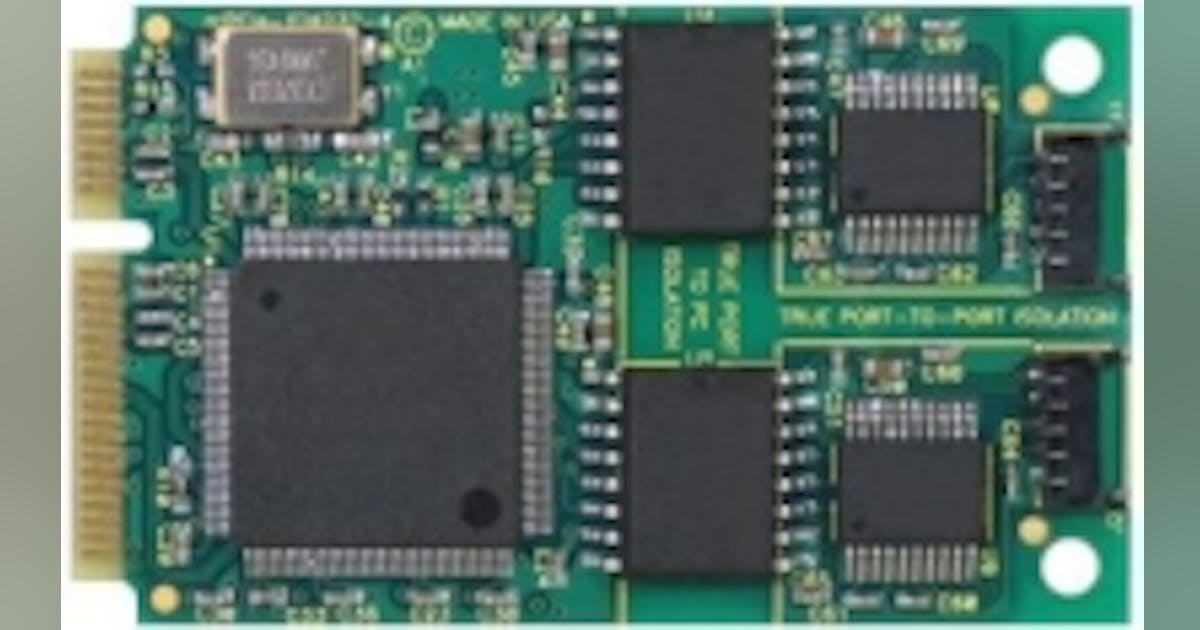 ACCES I/O introduces new line PCI Express mini cards Vision Systems