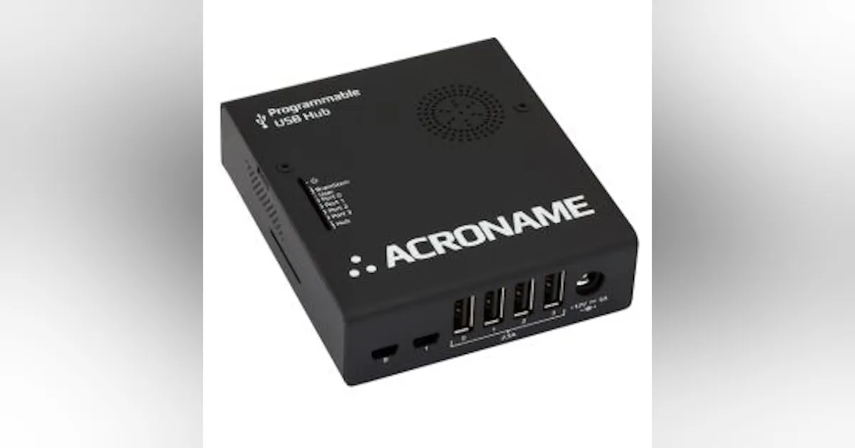 Programmable USB hub features two switchable upstream host connections ...