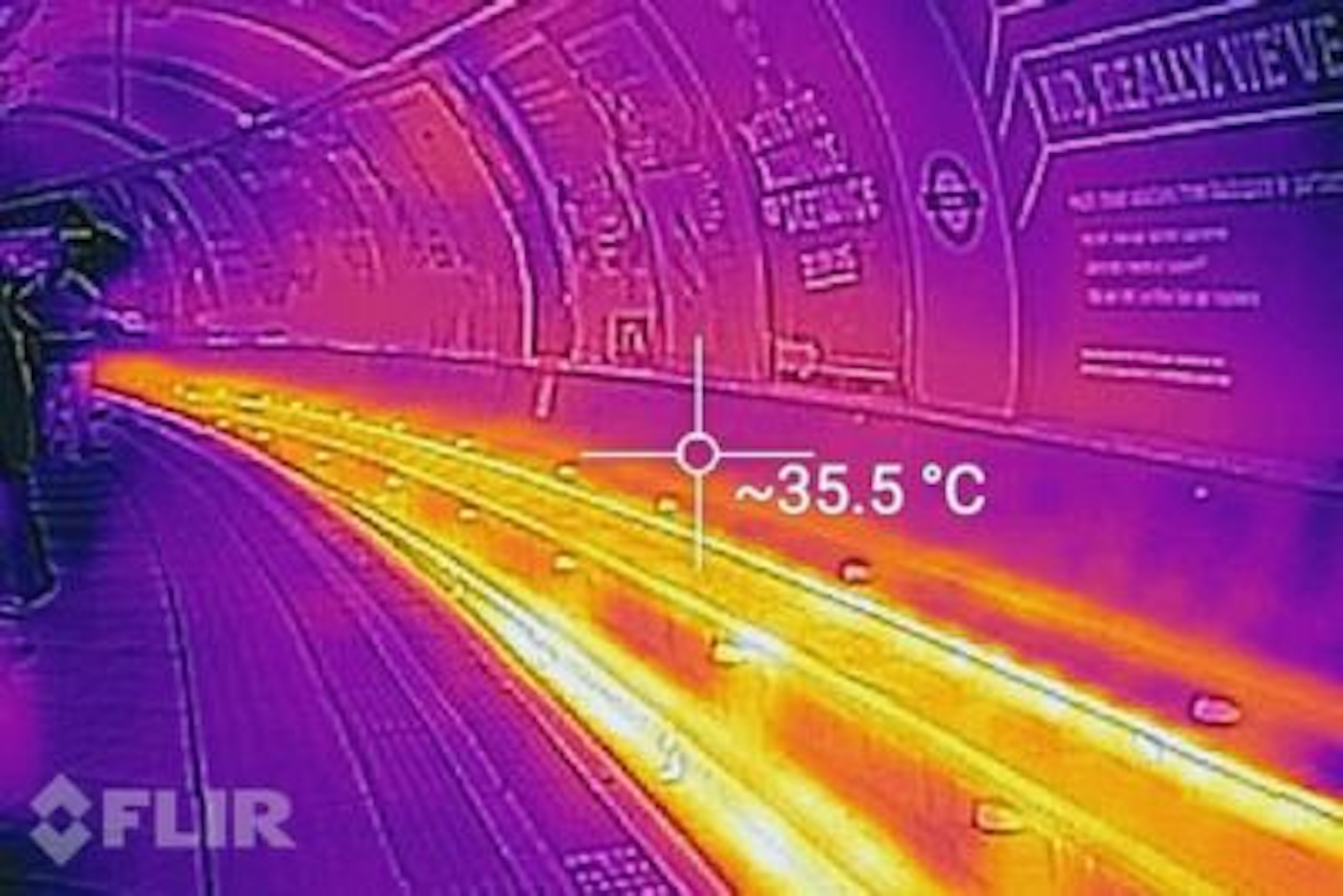 Thermal Camera Captures Images In London Tube On Record Temperature Day