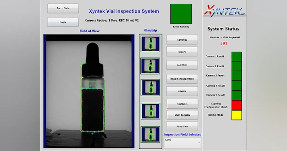 Vial Inspection System Vial inspection system from Xyntek to be demonstrated at The Vision ...
