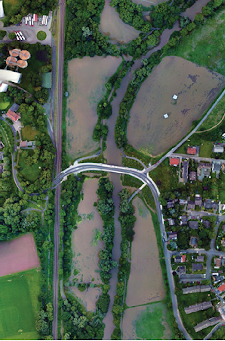 The vision-guided Hugin drone provides aerial images for emergency responders.