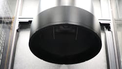 A large format, bi-telecentric lens provides a 240 mm field of view at a 375 mm working distance above the tray, where parts are gauged for required measurements. A large format, bi-telecentric lens provides a 240 mm field of view at a 375 mm working distance above the tray, where parts are gauged for required measurements.