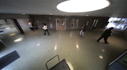 Figure 1: A 5 MPixel camera with a Theia SY125M lens captured an image of a hexagonal hallway ring. Figure 1: A 5 MPixel camera with a Theia SY125M lens captured an image of a hexagonal hallway ring.