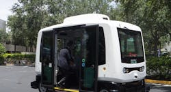 The EasyMile Driverless Shuttle AVS. The EasyMile Driverless Shuttle AVS.