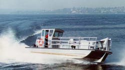 A Marine Spill Response Corp. MARCO skimming vessel. A Marine Spill Response Corp. MARCO skimming vessel.