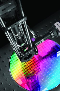 Figure 1: In-line illumination is ideal for the inspection of semiconductor wafers and other specular or semi-specular objects. Figure 1: In-line illumination is ideal for the inspection of semiconductor wafers and other specular or semi-specular objects.
