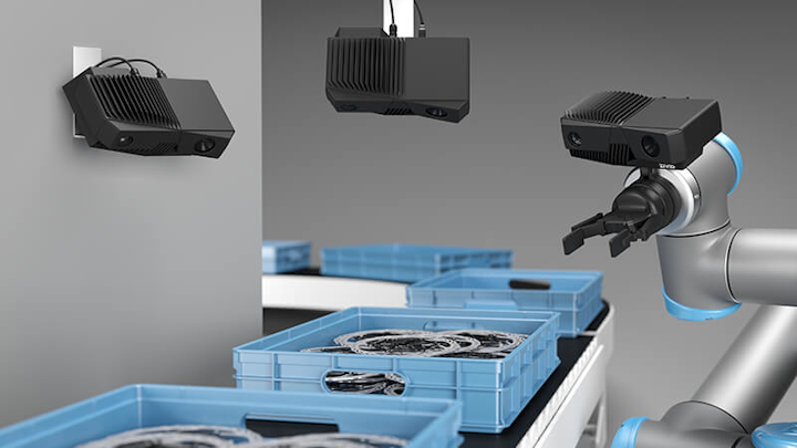Zvid 3D color cameras are used in robot, cobot and industrial automation applications.