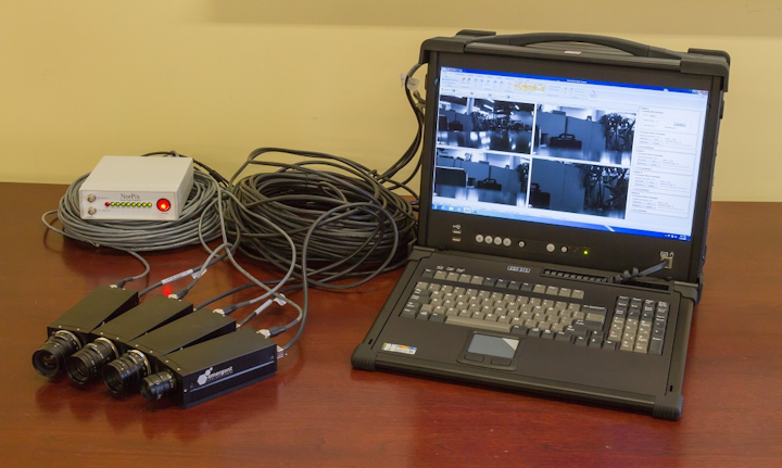 Portable computer with 4 HD cameras at 330 fps.
