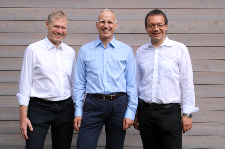 From left to right: Dr. Klaus-Henning Noffz (CEO, Silicon Software), Dr. Dietmar Ley (CEO, Basler AG), Dr. Ralf Lay (CEO, Silicon Software)