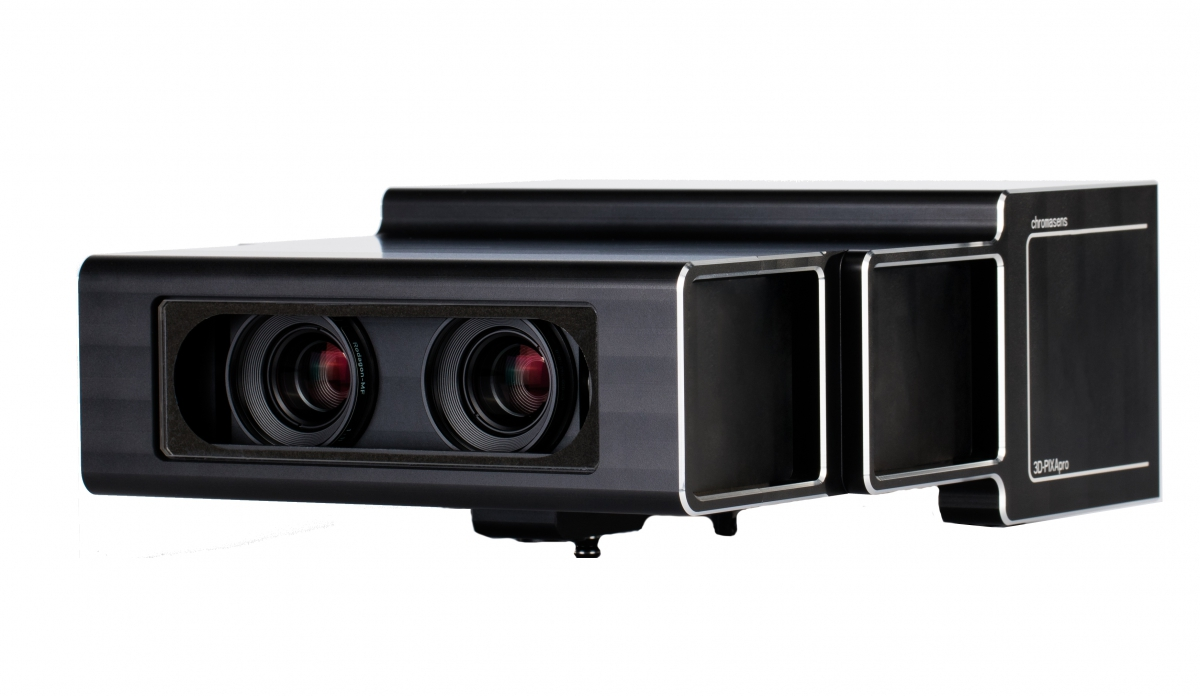 Figure 2: 3DPIXA stereo vision cameras from Chromasens use line scan image sensors to generate 3D data and are available in both compact and dual models at speeds of up to 30 kHz at full resolution.