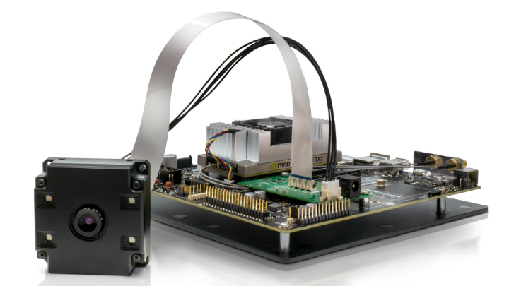 Figure 1: LUCID Vision Labs' Helios Flex 3D camera module is designed to connect with an NVIDIA Jetson TX2 and streams raw data via MIPI connection at 60 fps.