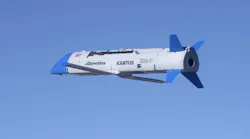 The Dynetics X-61A Gremlins Air Vehicle in flight.