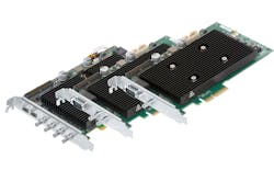 Figure 6: Matrox Rapixo CXP frame grabbers offer up to four connections and support data rates of either up to 6.25 Gbps (CXP-6) or up to 12.5 Gbps (CXP-12) per connection. Figure 6: Matrox Rapixo CXP frame grabbers offer up to four connections and support data rates of either up to 6.25 Gbps (CXP-6) or up to 12.5 Gbps (CXP-12) per connection.