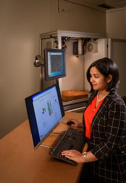 Figure 2: Amrita Sahu, Senior Scientist at Altria, helped develop the hyperspectral imaging-based agricultural grading system. Figure 2: Amrita Sahu, Senior Scientist at Altria, helped develop the hyperspectral imaging-based agricultural grading system.