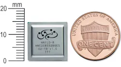 Smaller than a penny, the Hailo-8 compact processor is capable of up to 26 TOPS for deep learning applications.